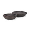 Wendell Dark Brown Wood with Wood Beads Round Bowls thumbnail 0