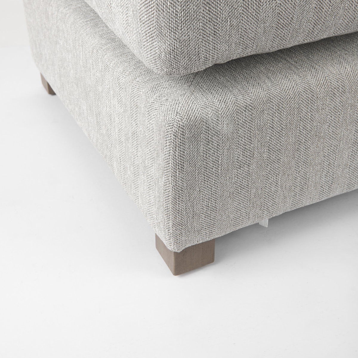 Valence  Light Gray Full Size Ottoman Sectional Piece, Sectional Sofa by Mercana, 38.58" length x 38.58" width x 17.72" height View 11