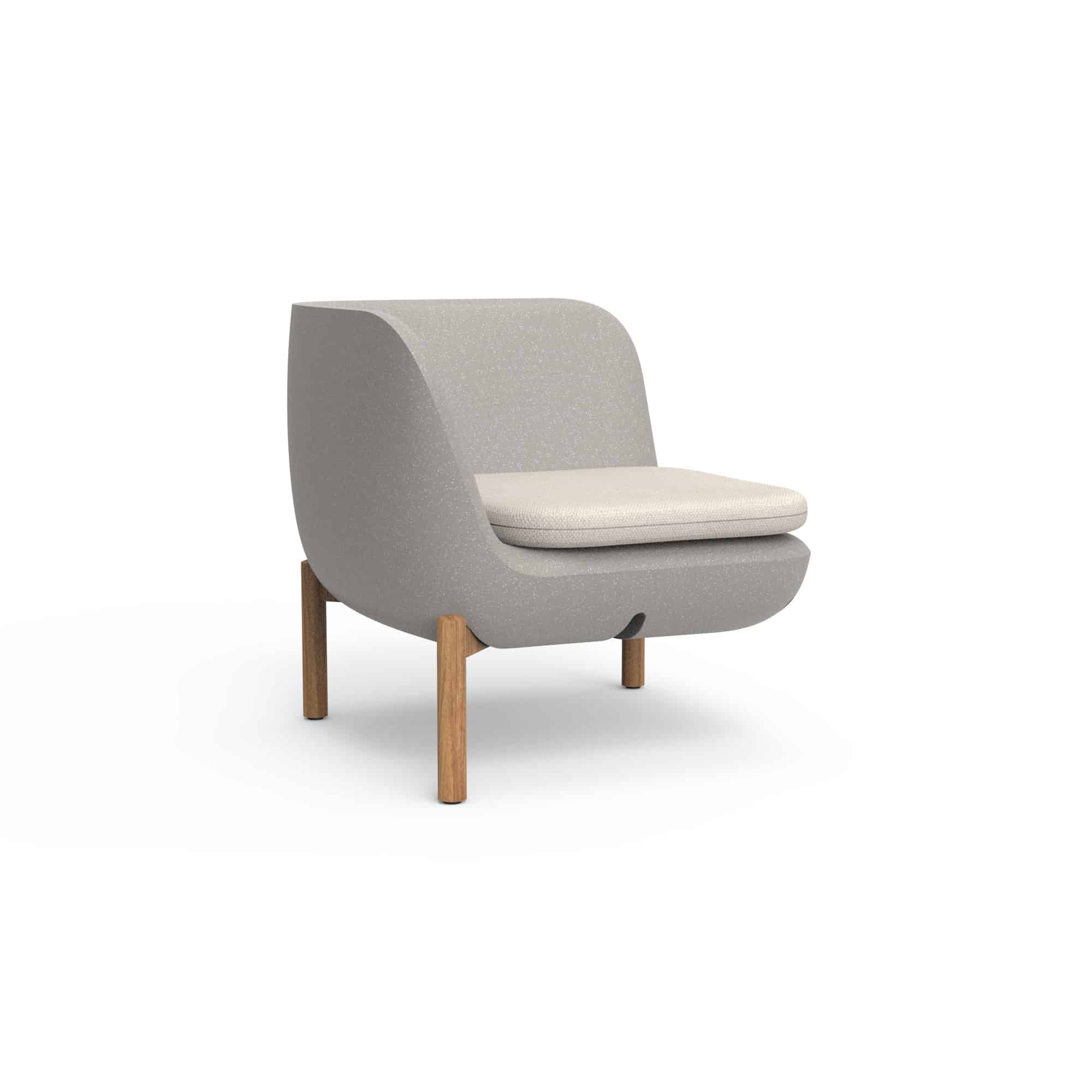 Inou Elements Corner Unit Add-on, Outdoor Furniture by Crescent Garden, 2'3.8" width x 2'2.4" height x 2'3.8" depth View 5