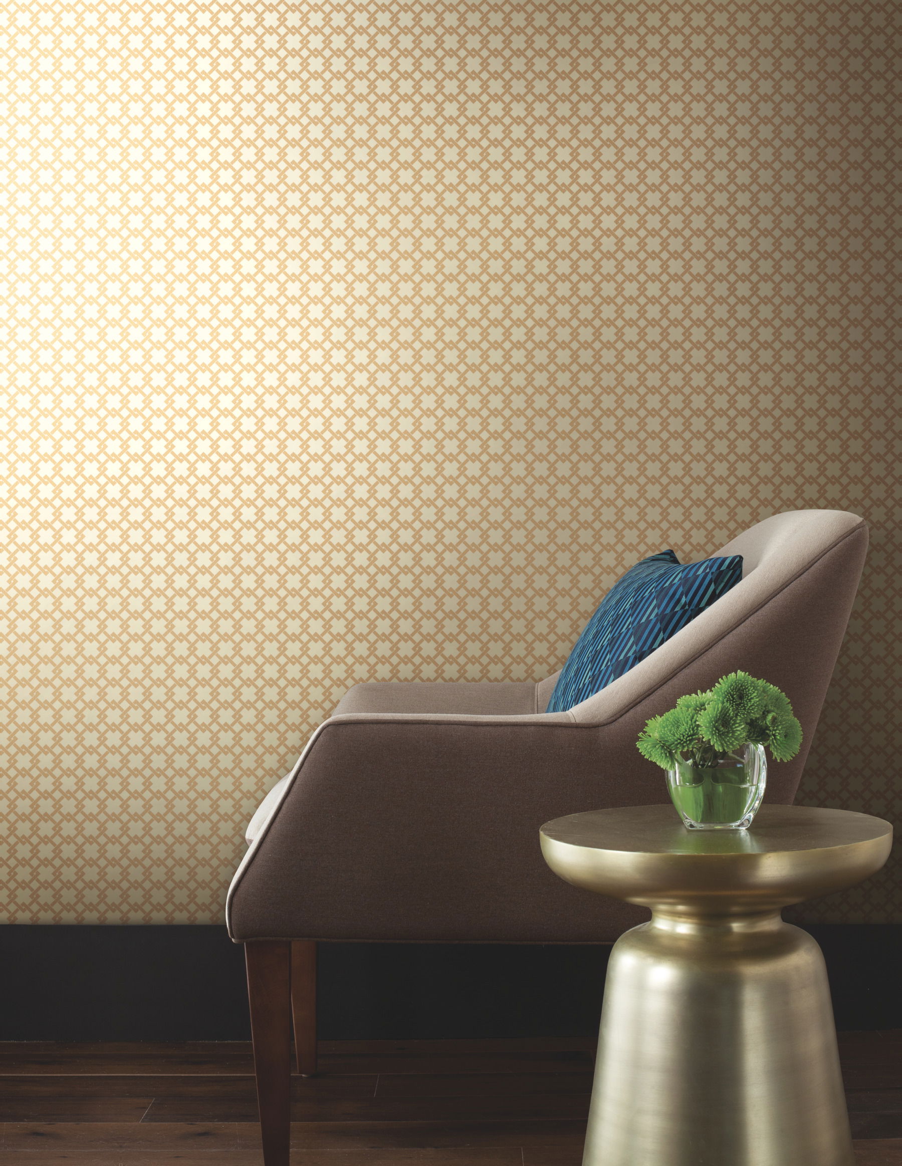 Unison Gold & White Wallpaper large image 