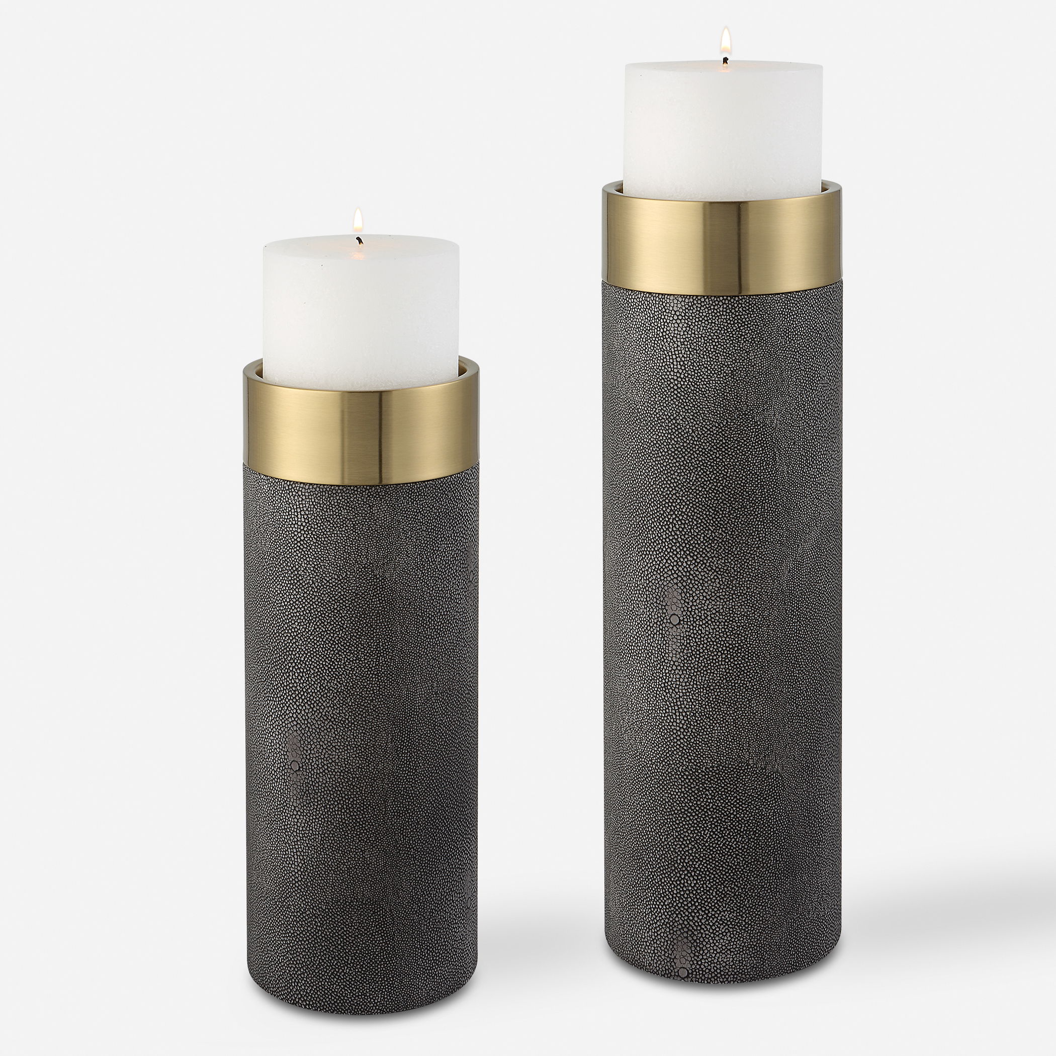 Wessex Gray Candleholders, S/2 large image 