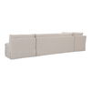 Fable Slipcover Dining Banquette L-shape Beige 139.5in thumbnail 1
