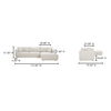 Bryn Sectional Right Oyster, Sectional Sofa by Moe's Home, 115.5" width x 31.5" height x 70.5" depth thumbnail 8