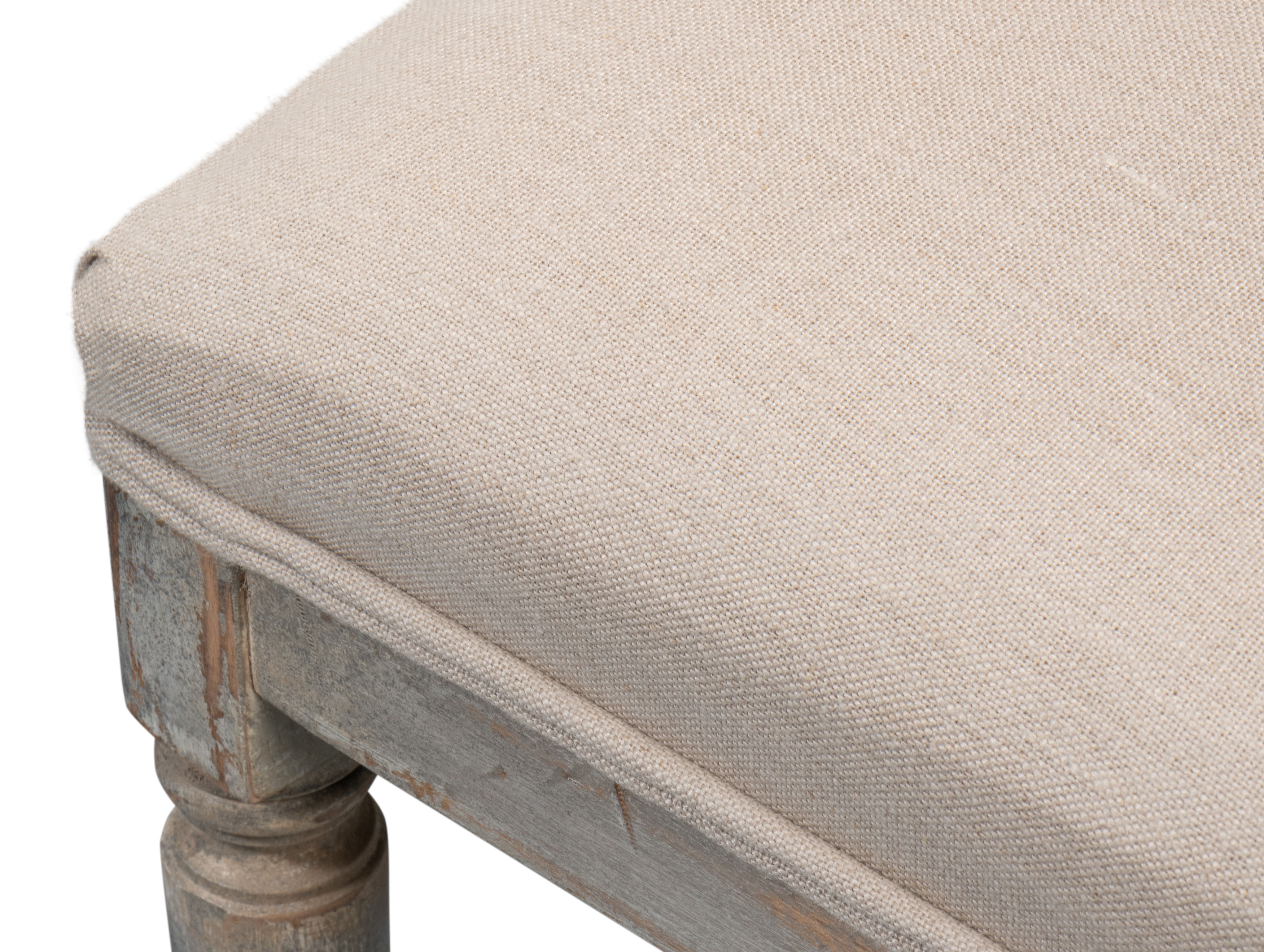 Square Back Side Chair,Grey Oak,Flax, Dining Chair by Sarreid, 20" length x 20" width x 40" height View 13