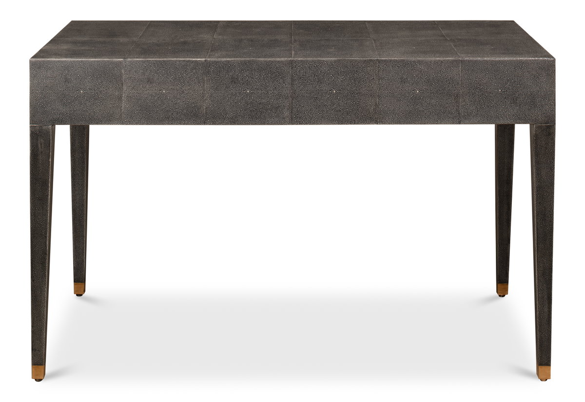 Gabriella Shagreen Desk/Table Ant.Grey, by Sarreid, 2' length x 4' width x 2'6" height View 3