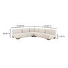 June Corner Modular Sectional Oatmeal, Sectional Sofa by Moe's Home, 110" width x 30" height x 110" depth thumbnail 9