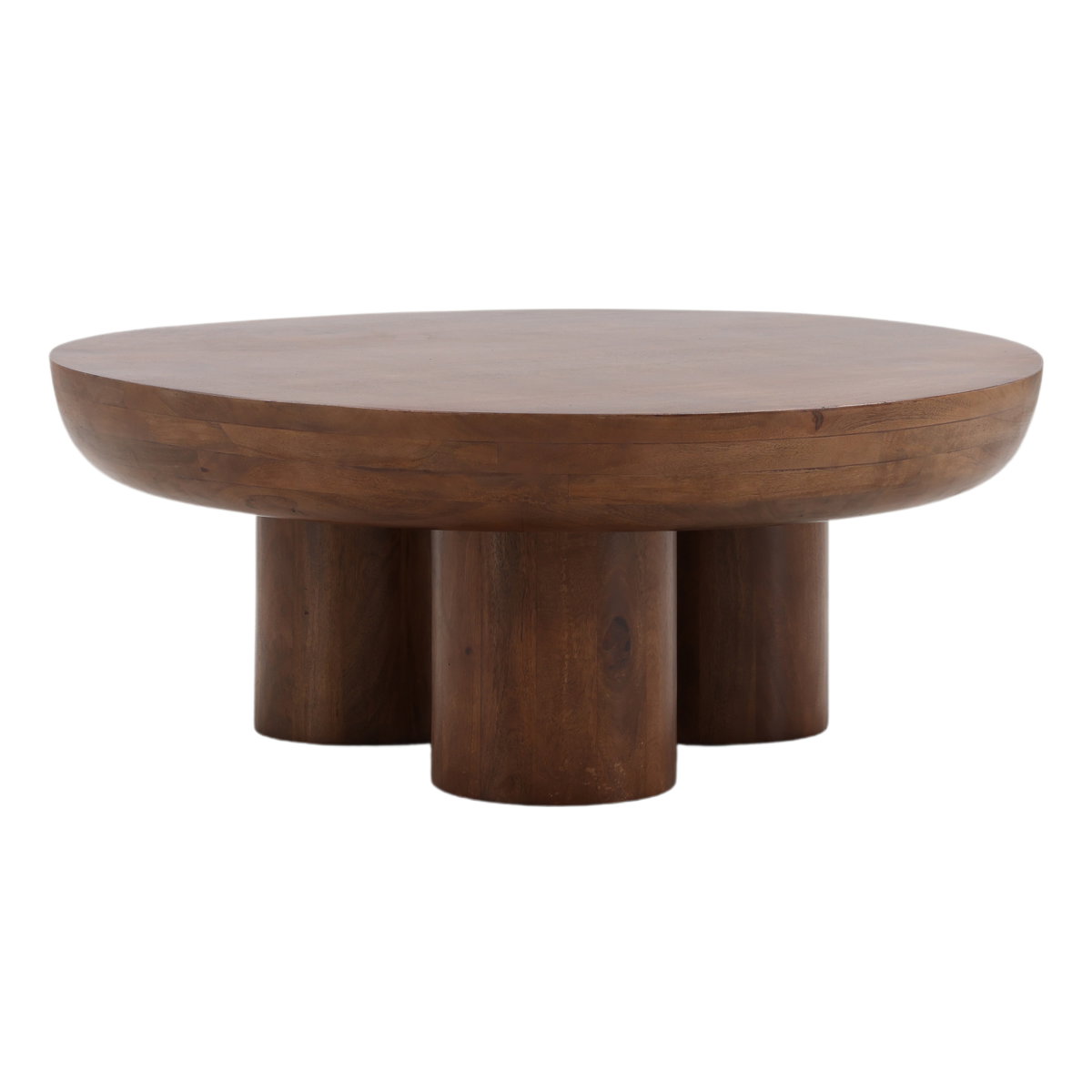 Bruce Coffee Table Brown, by Dovetail, 40" width x 16" height x 40" depth View 1