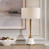 Avola White Marble Table Lamp thumbnail 1