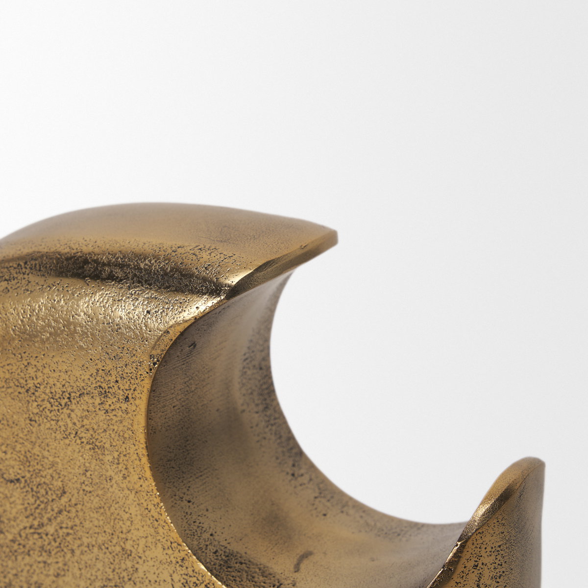 Renni Antiqued Brass Small Decorative Sculpture, Decorative Object by Mercana, 7.68" length x 2.76" width x 10.83" height View 7