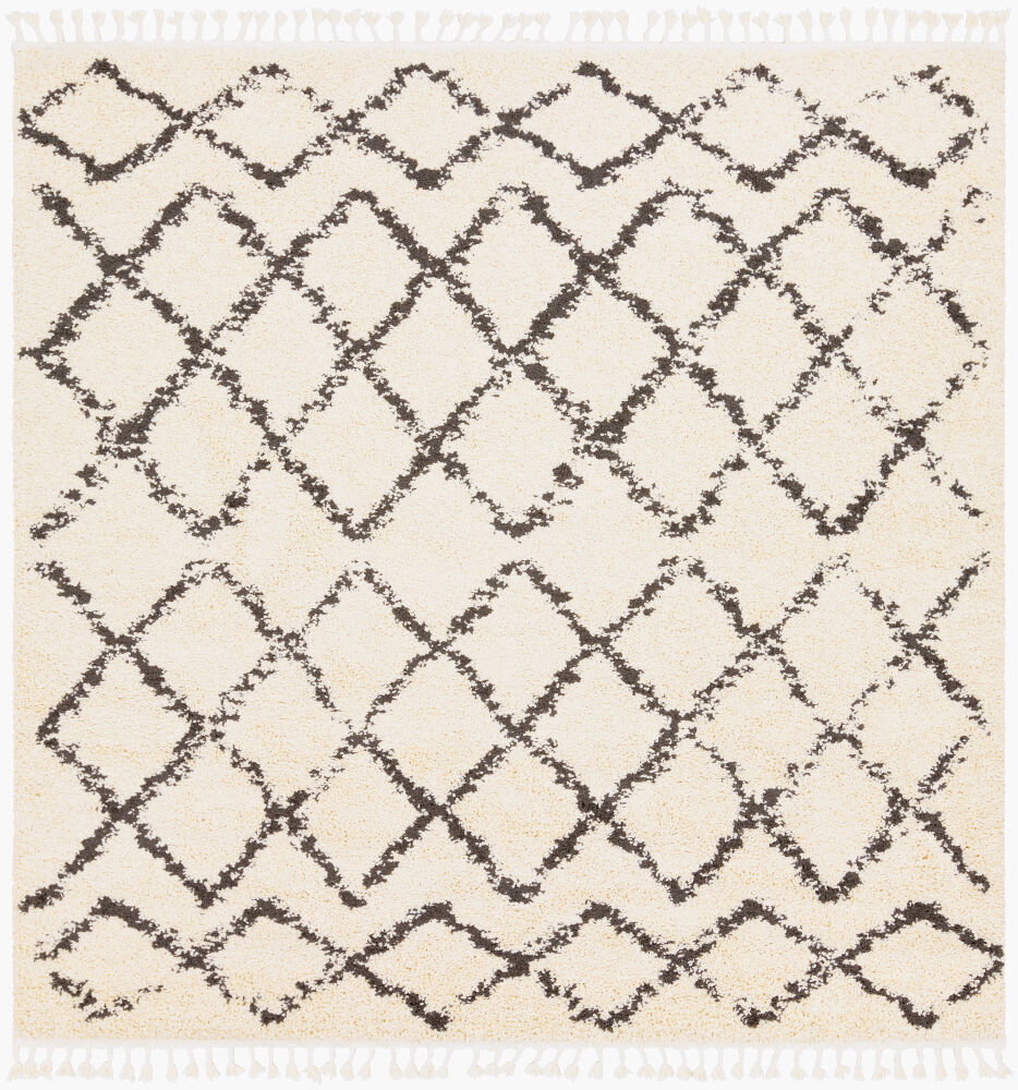 Berber Shag Machine Woven Rug, by Surya, 7'10.49" length x 7'10.49" width