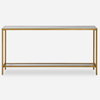 Hayley Gold Console Table, by Uttermost, 60" width x 31" height x 10" depth thumbnail 1