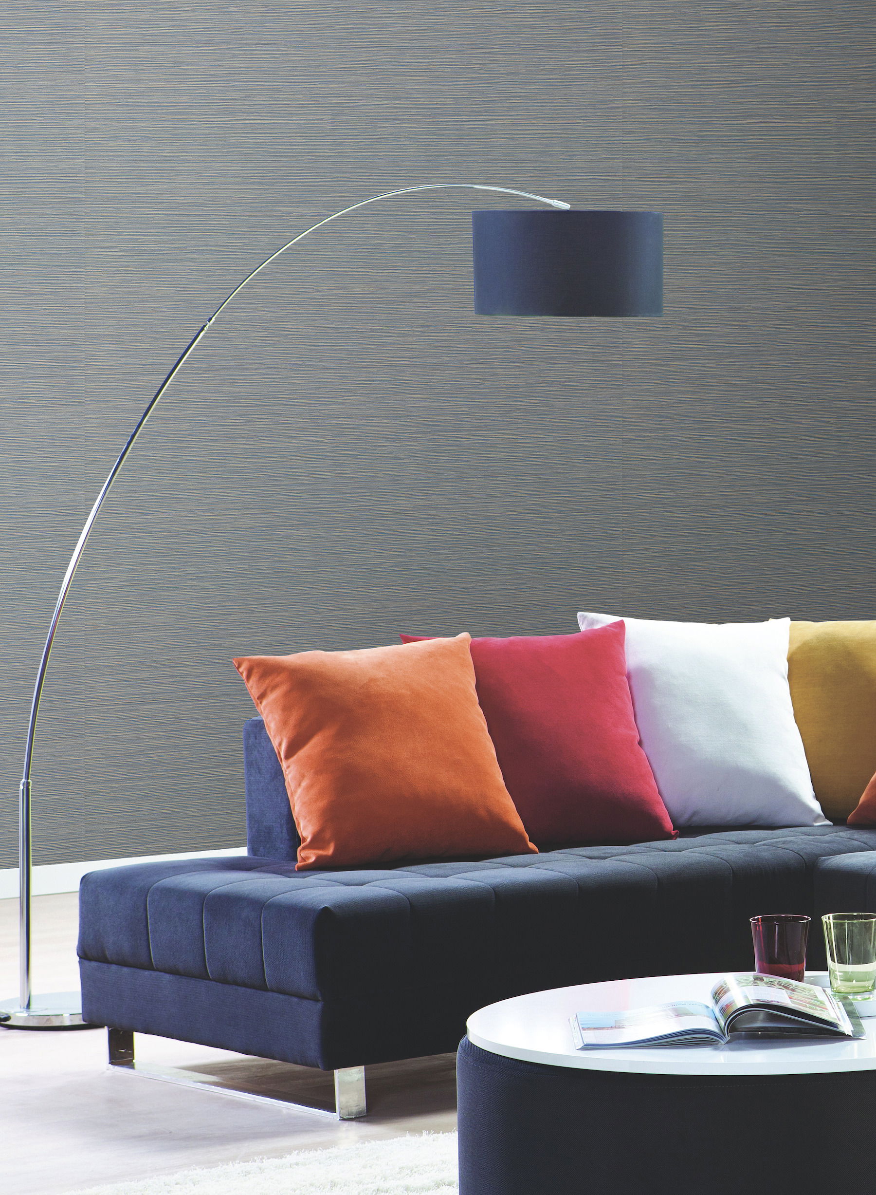 Ramie Weave Blue Wallpaper large image 