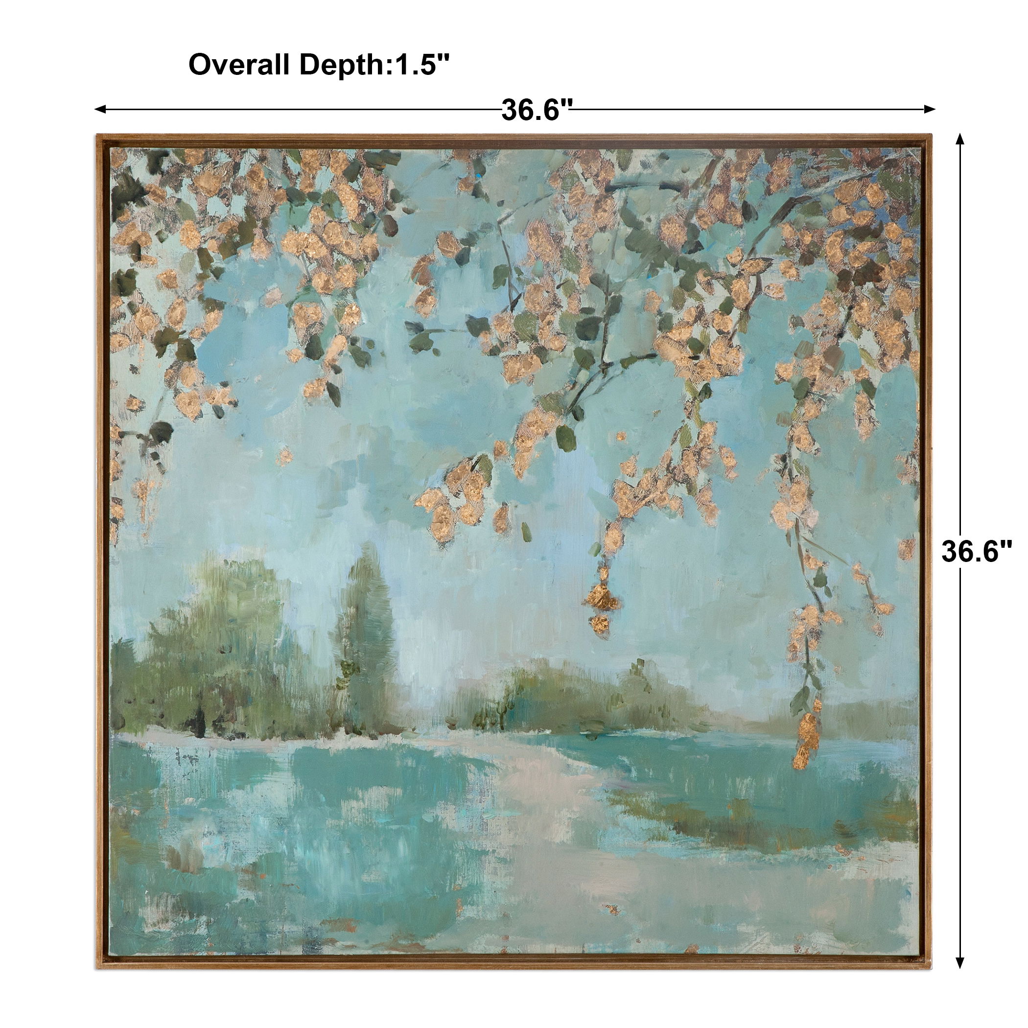 Peaceful Landscape Art, Painting by Uttermost, 36.6" width x 36.6" height x 1.5" depth View 3