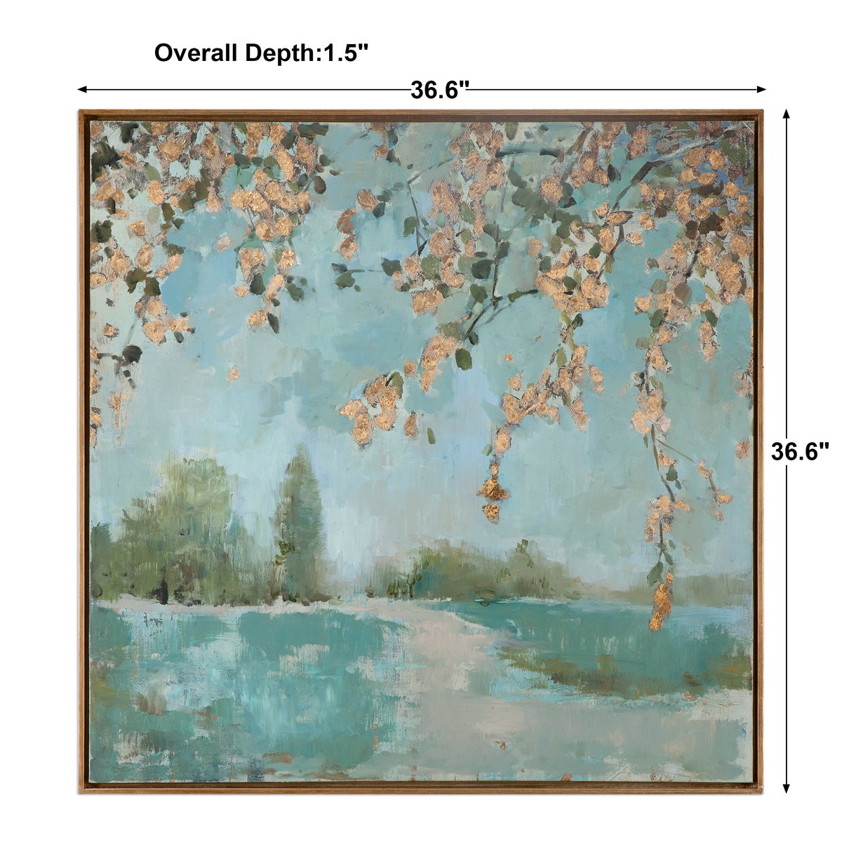 Peaceful Landscape Art, by Uttermost, 36.6" width x 36.6" height x 1.5" depth View 3