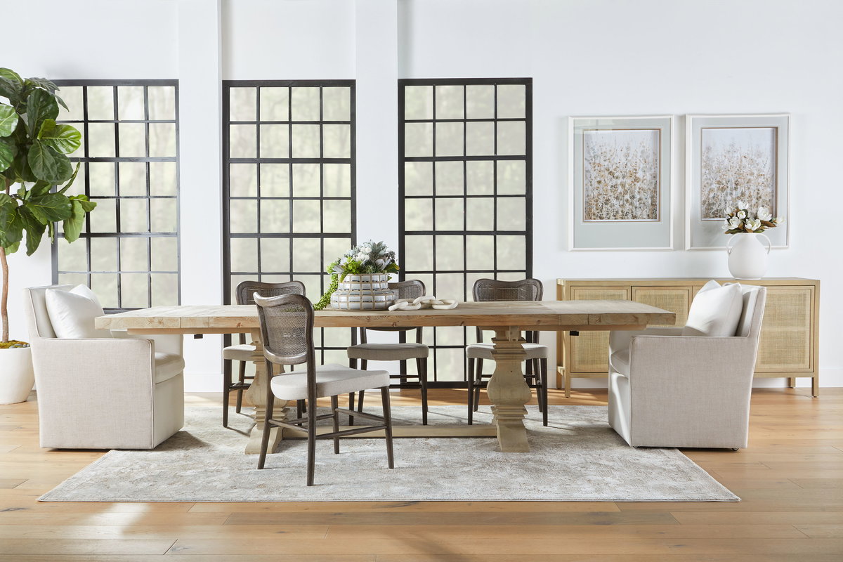 Monastery Extension Dining Table, by Essentials for Living, 84" width x 30" height x 43" depth View 14