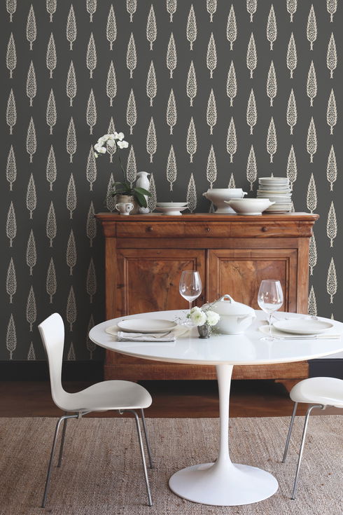 Juniper Tree Black & Taupe Wallpaper