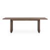 Round Off Small Dining Table Walnut Brown, by Moe's Home, 88" width x 29" height x 39" depth thumbnail 1