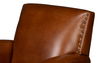 Taft Leather Swivel Chair, Havana Brown, Seating by Sarreid, 32" length x 30" width x 33" height thumbnail 4