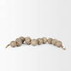 Varamala Dark Beige Paper Mache Sphere Garland, Decorative Object by Mercana, 40" length x 2.5" width x 2.5" height thumbnail 5