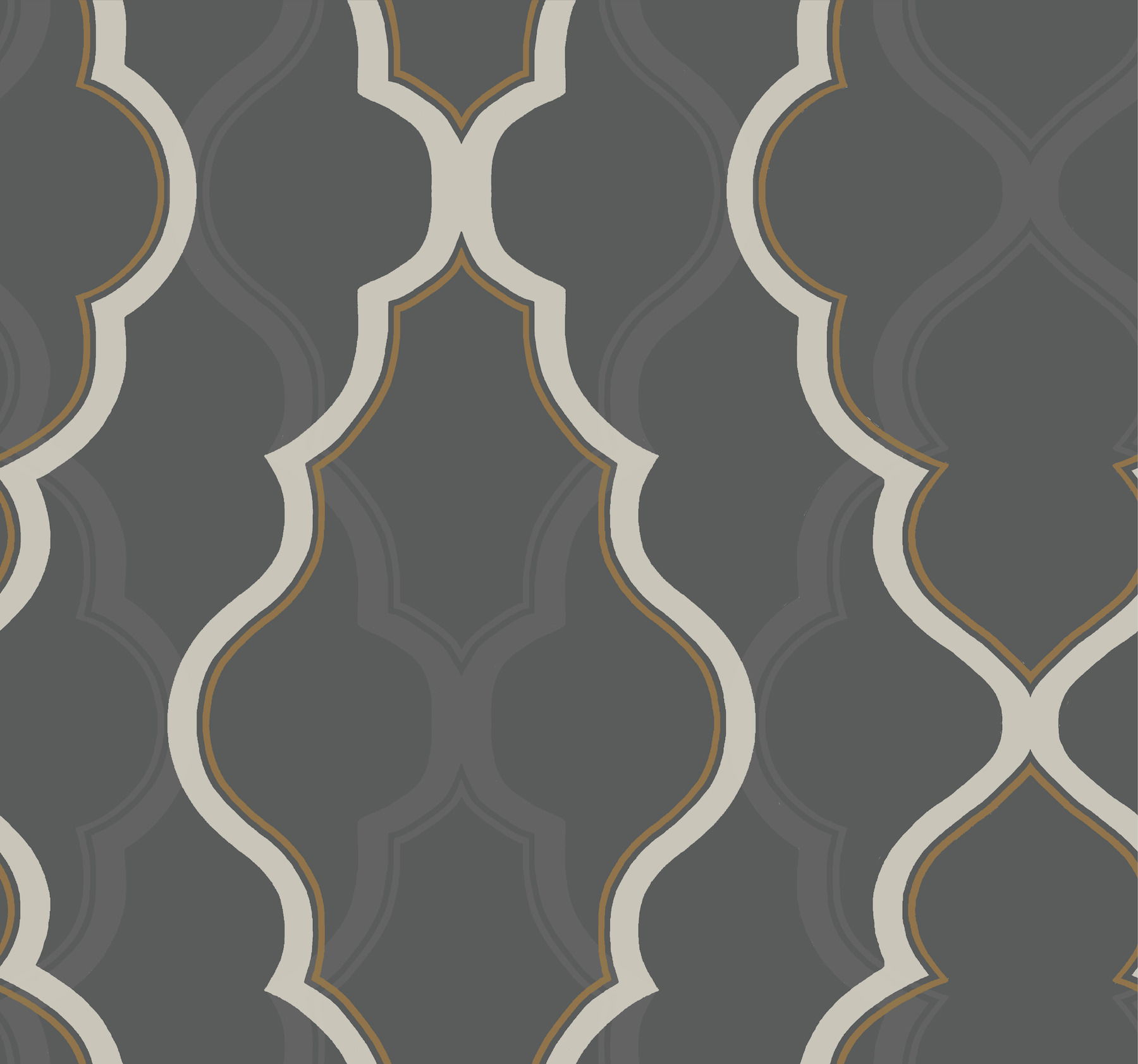 Double Damask Black Wallpaper large image 