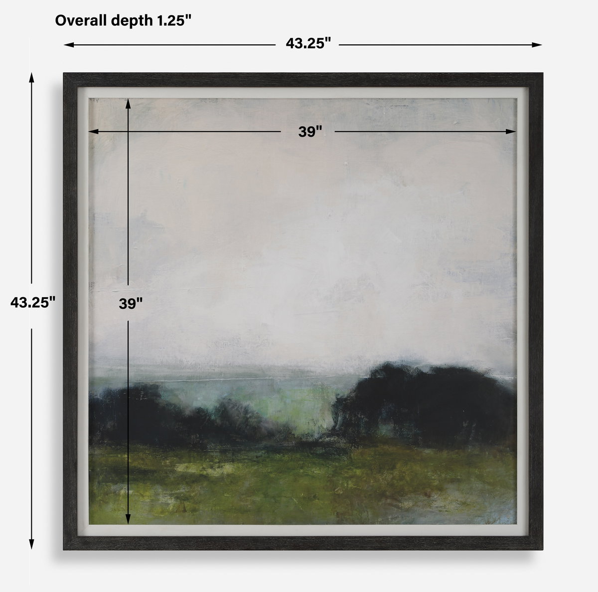 First View Of The Water Framed Print, Art by Uttermost, 43.25" width x 43.25" height x 1.25" depth View 3