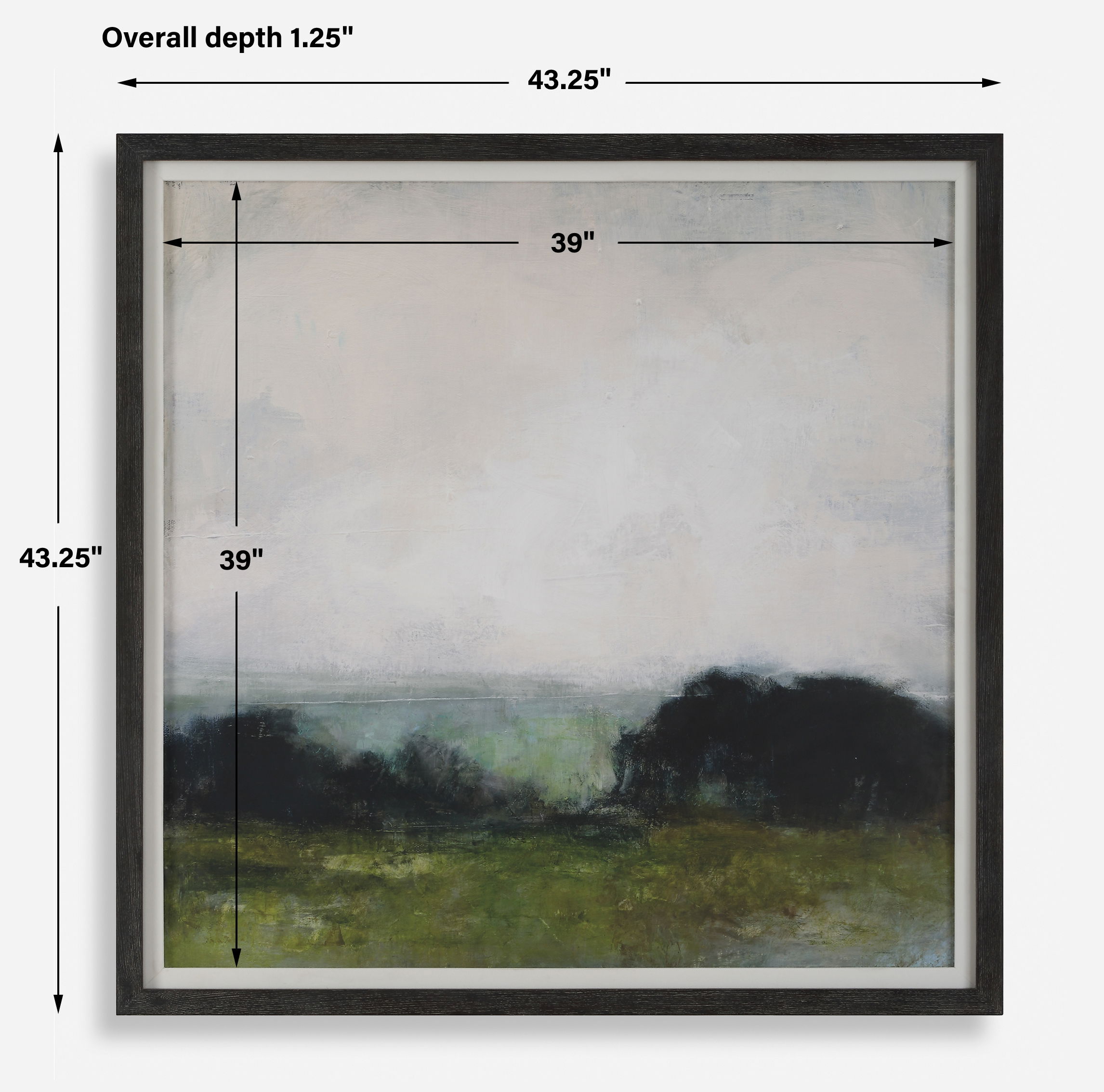 First View Of The Water Framed Print, Painting by Uttermost, 43.25" width x 43.25" height x 1.25" depth View 3