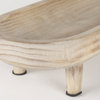 Carver Set of 2 Oblong White Washed Wood Footed Trays, Decorative Tray by Mercana, 14" length x 5.88" width x 3.13" height thumbnail 7