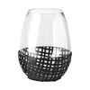 Reena II Large Black Woven Metal Base Table Candle Holder, Candles & Candle Holder by Mercana, 7.68" length x 7.68" width x 9.84" height thumbnail 1