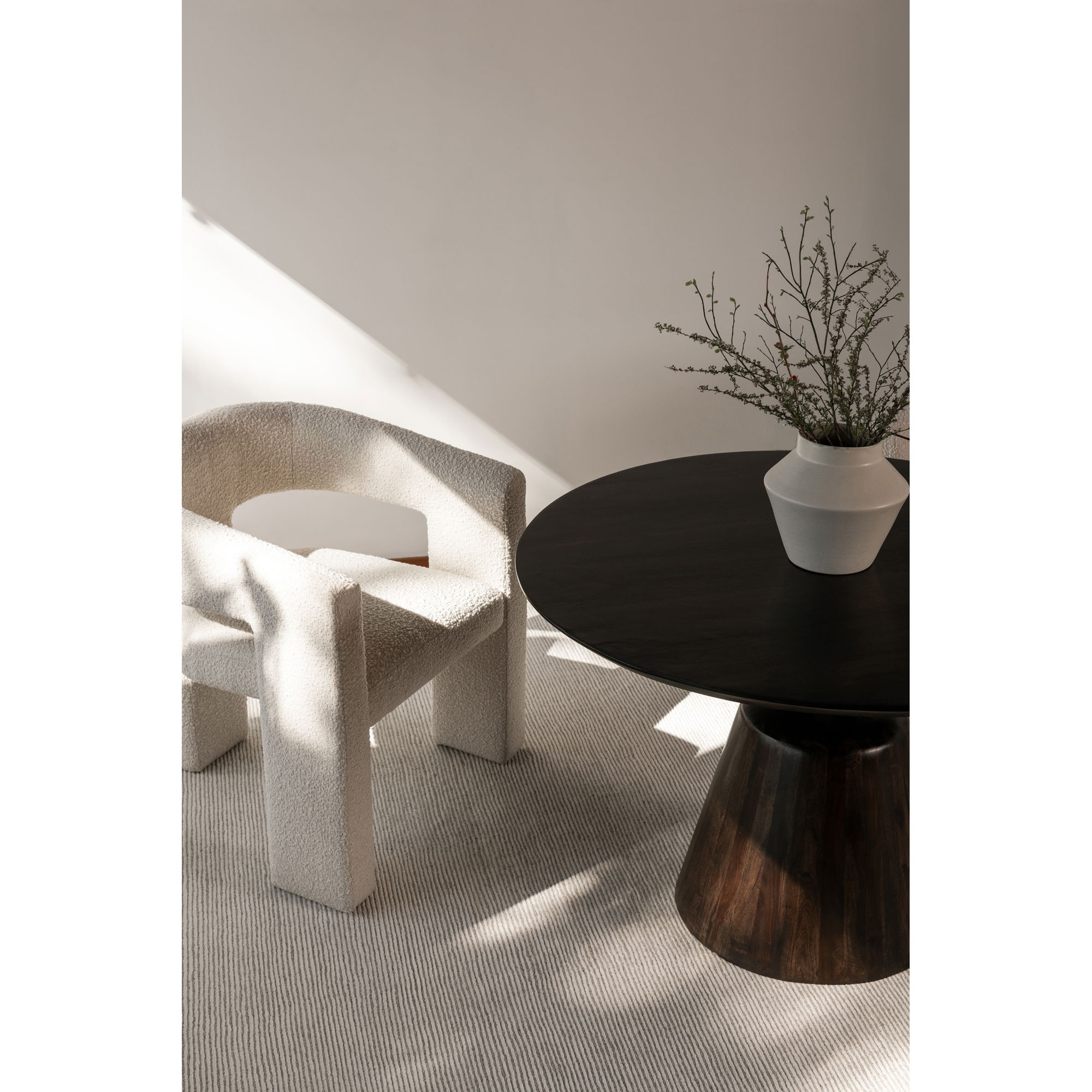 Myron Dining Table Dark Brown large image 