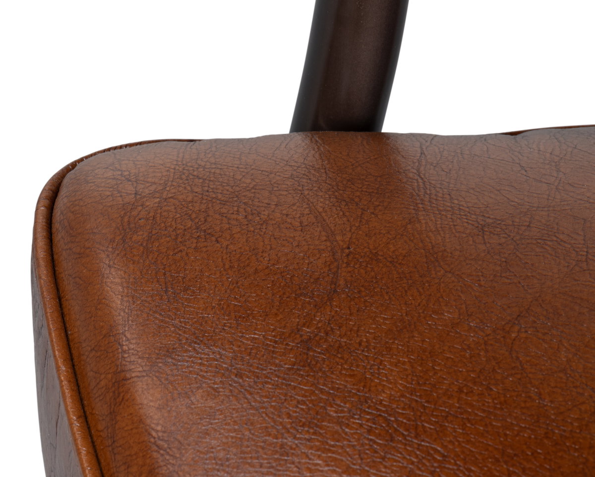 Parker Office Chair  Vintage Havana Lthr, by Sarreid, 2'4" length x 2'1" width x 3'2" height View 8