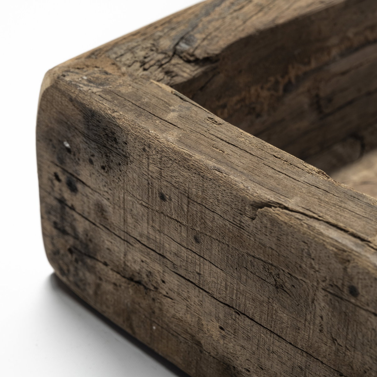 Carson (Small) 24L x 24W Brown Reclaimed Wood Tray, Decorative Tray by Mercana, 24" length x 24" width x 3" height View 8