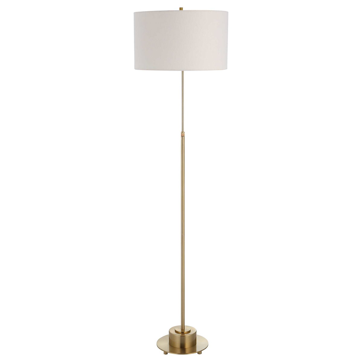 Prominence Brass Floor Lamp, by Uttermost, 17" width x 69.75" height x 17" depth View 5