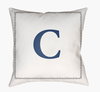 Initials Accent Pillow, Decorative Pillow by Surya, 20" length x 20" width thumbnail