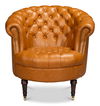 Bastian Armchair, Tan Brown Leather thumbnail 14