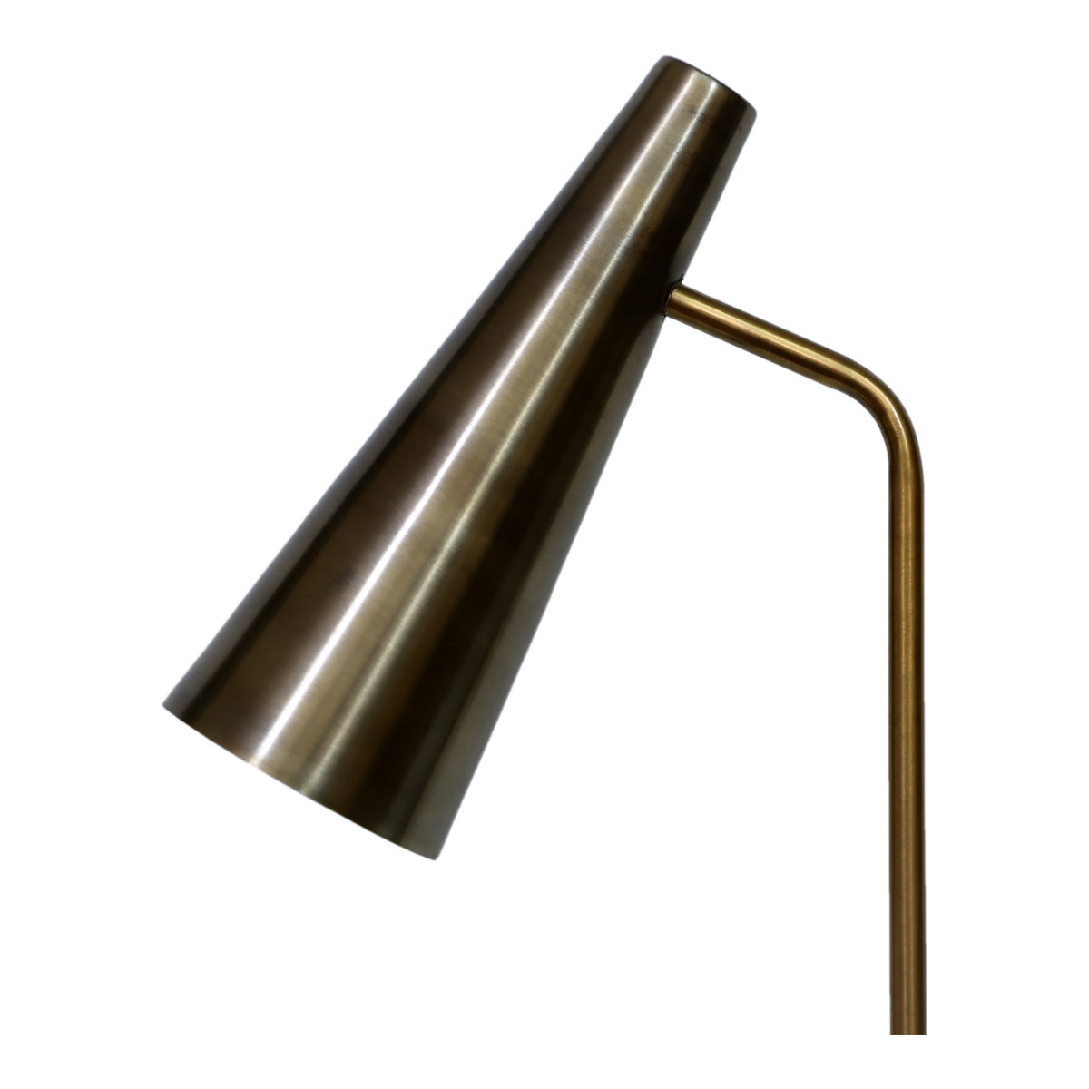 Trumpet Table Lamp Gold, by Moe's Home, 11" width x 18.5" height x 5.5" depth View 3