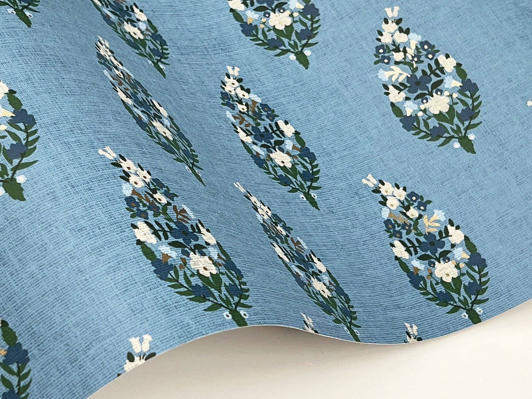 Paisley Blue Wallpaper large image 