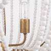 Rhone Gold Metal and Wood Beaded Chandelier, by Mercana, 26.38" length x 26.38" width x 88.58" height thumbnail 10