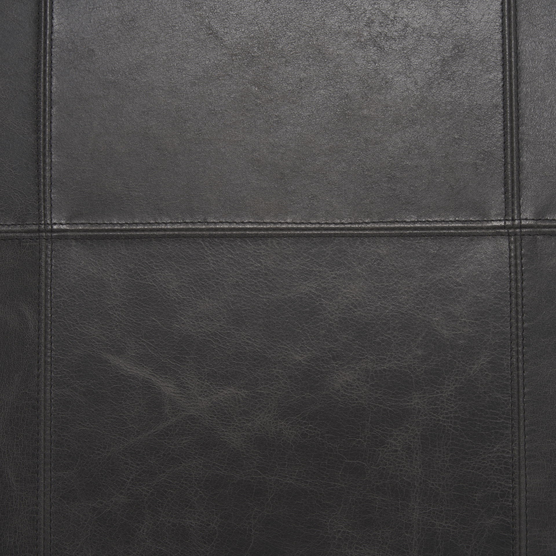 Stratton Gunmetal with Genuine Aged Black Leather Upholstered Accent Chair, by Mercana, 27.25" length x 36.5" width x 29.5" height View 4