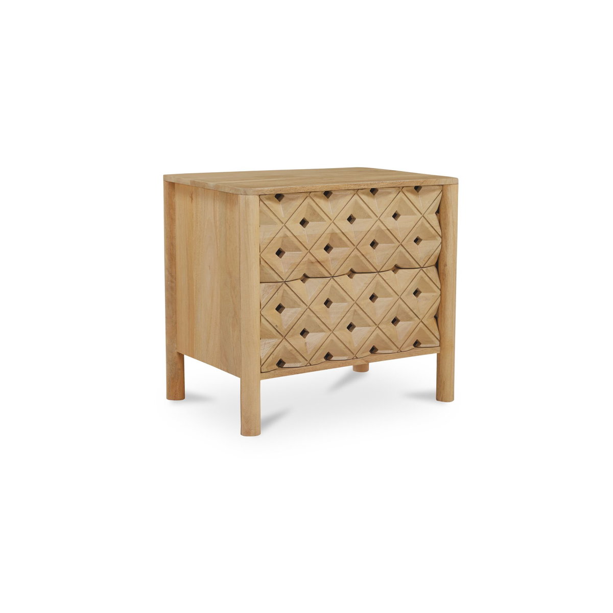 Fulton Nightstand Natural, by Moe's Home, 26" width x 24" height x 18" depth View 2