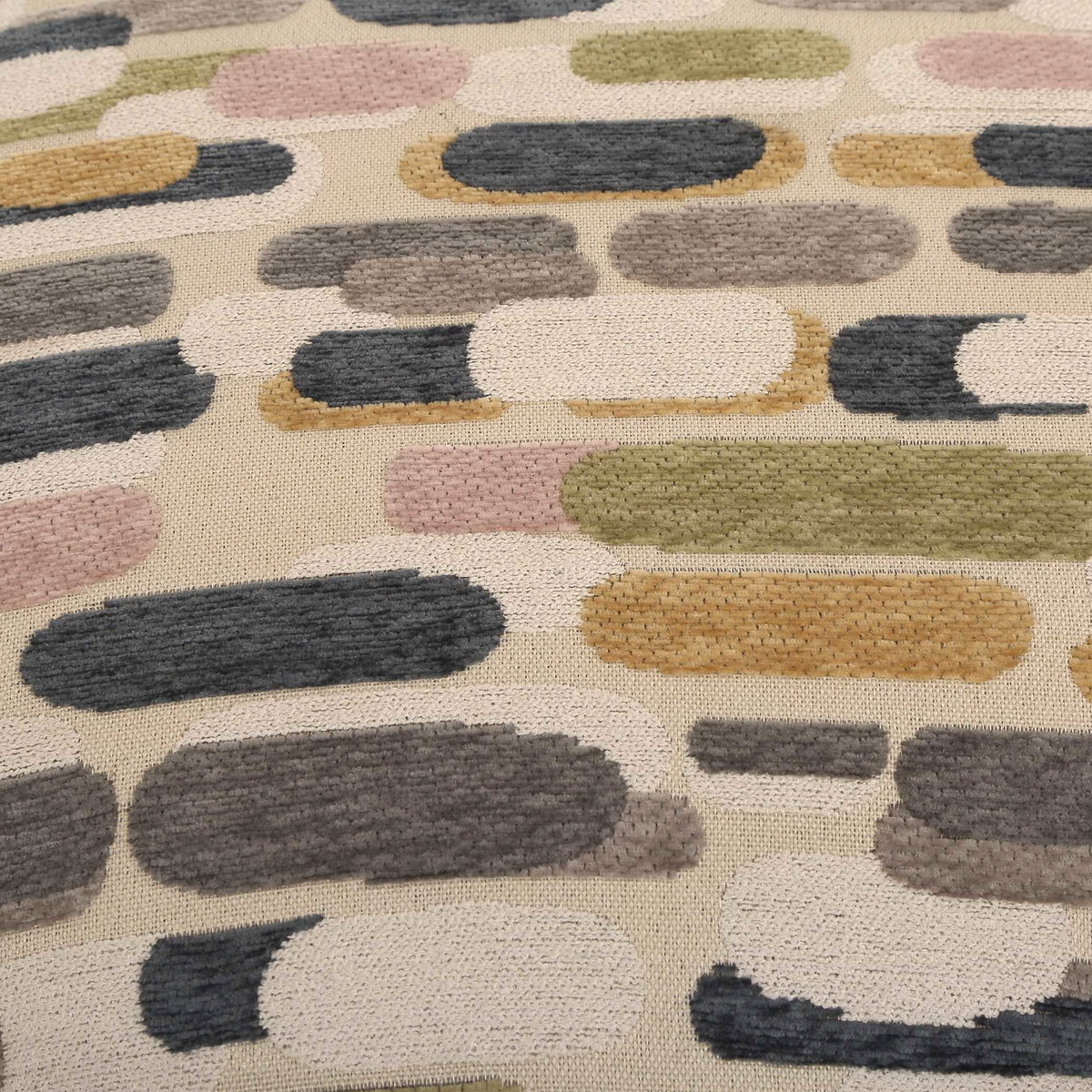 Arem Upholstered Multi-Color Ottoman, Furniture by Uttermost, 18.5" width x 19.5" height x 18.5" depth View 5