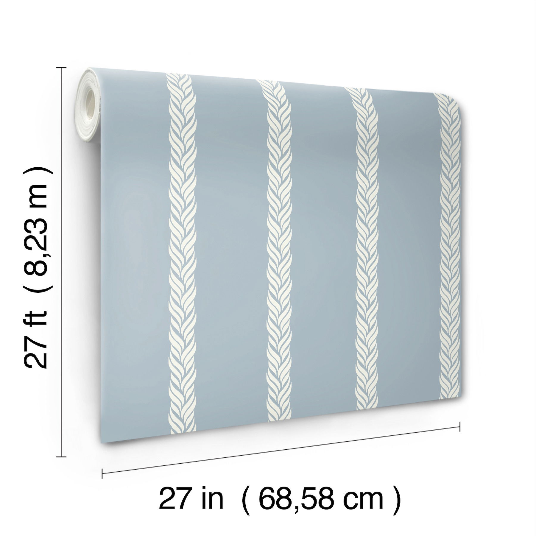 Braided Stripe Blue Wallpaper large image 