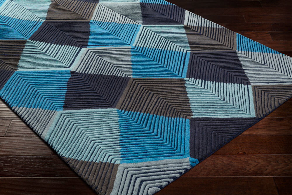 Harlequin Handmade Rug, by Surya, 1'6" length x 1'6" width