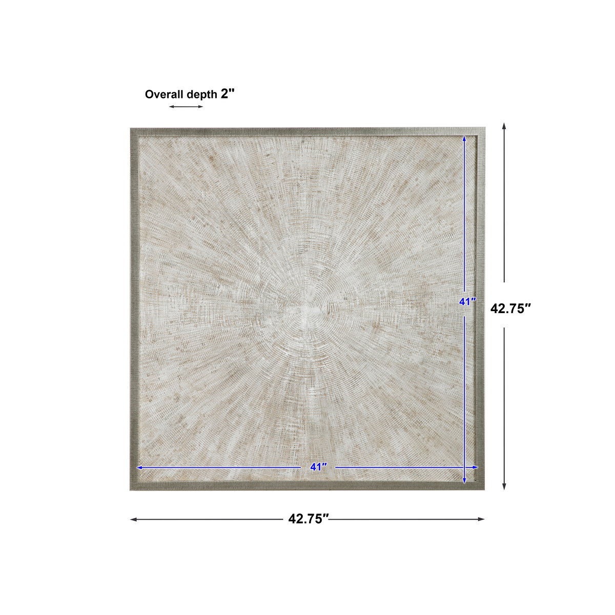 Mesmerize Abstract Art, Painting by Uttermost, 42.75" width x 42.75" height x 2" depth View 3