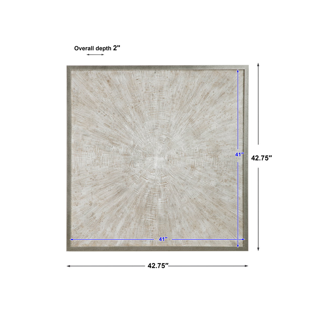 Mesmerize Abstract Art, by Uttermost, 42.75" width x 42.75" height x 2" depth View 3