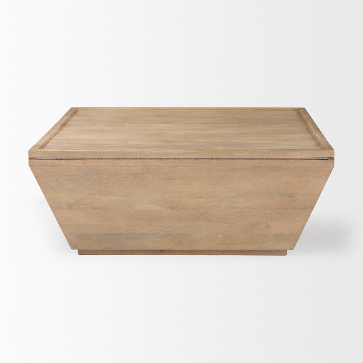 Wyatt  Brown Wood Angular Coffee Table, by Mercana, 41" length x 41" width x 16" height View 6