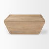 Wyatt  Brown Wood Angular Coffee Table, by Mercana, 41" length x 41" width x 16" height thumbnail 6
