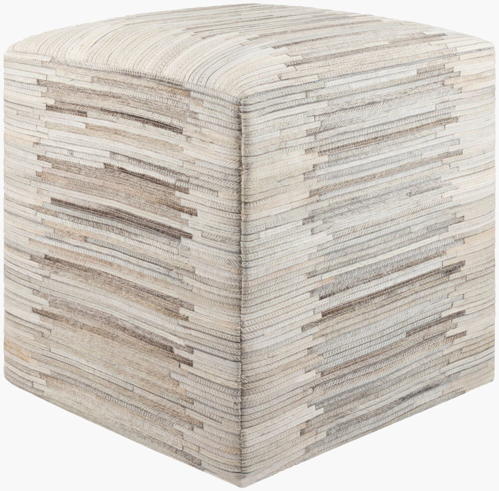Zander Ottoman, by Surya, 18" width x 18" height