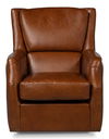 Baker Leather Swivel Chair,Havana Lthr thumbnail 1