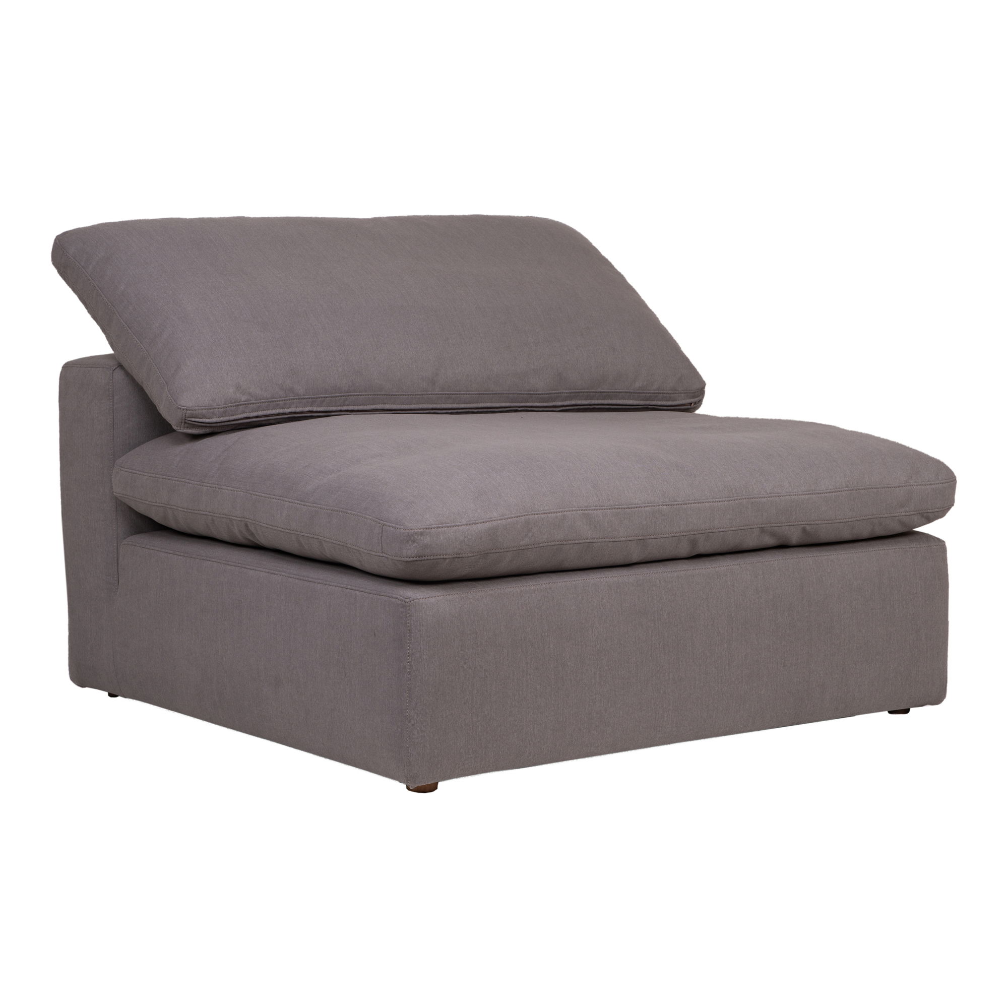 Clay Slipper Chair Light Grey, Accent Chair by Moe's Home, 44.5" width x 32.5" height x 44.5" depth View 2