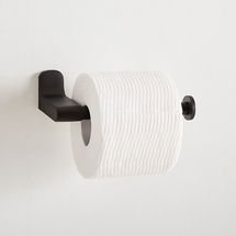 Online Designer Bathroom Mid-Century Contour Bath Hardware, Toilet Paper Holder, Dark Bronze